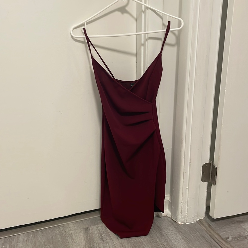 Burgundy Mini Dress